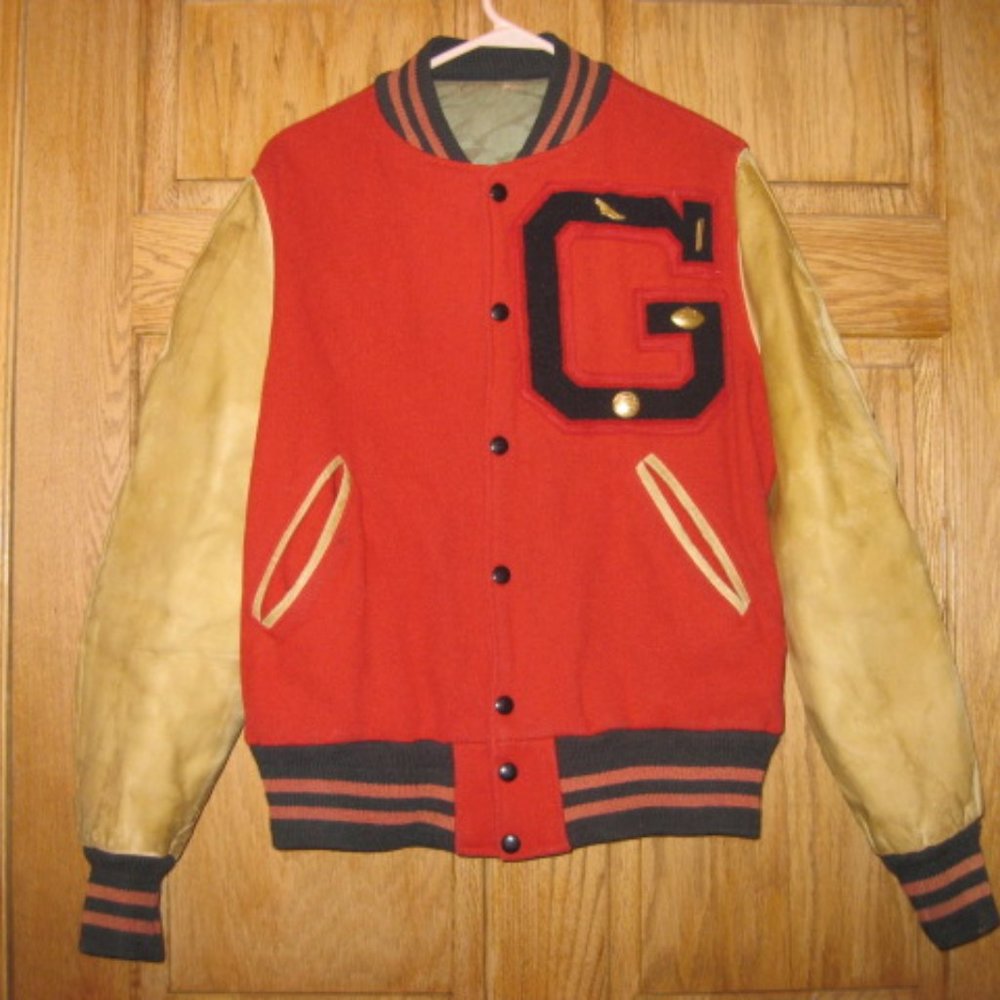 Mens  Vintage Letter Jacket